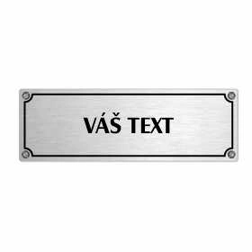 Váš text, stříbrná popiska na dveře