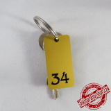 Klíčenka typ J, 25x55 mm, dural, zlatá matná
