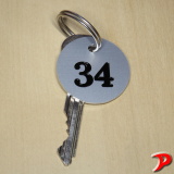 Klíčenka typ B, 35x35 mm, dural, stříbrná