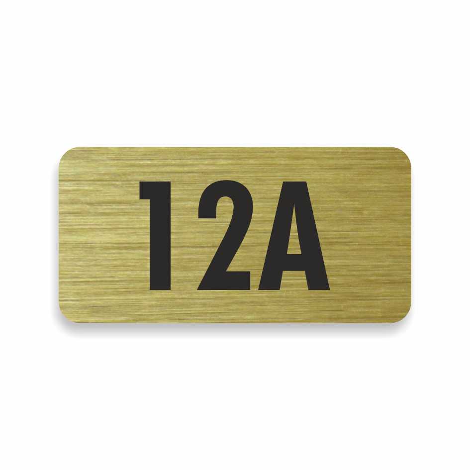 Číslo na dveře typ B – samolepka zlatá, 50x25mm