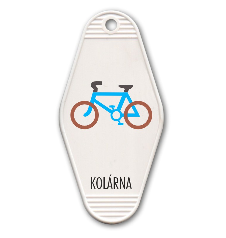 Plastová klíčenka s potiskem – Kolárna
