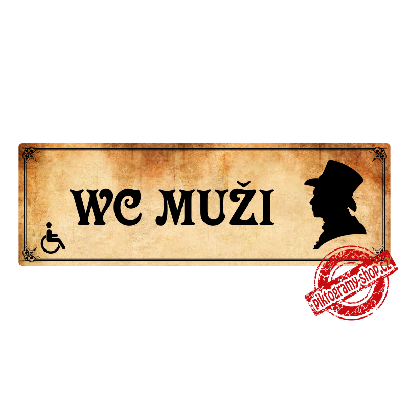 WC muži, inva, 200x66mm Montana