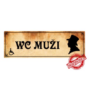 WC muži, inva, 200x66mm Montana