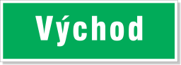 Východ, samolepka 300x105 mm