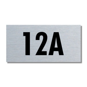 Číslo na dveře, typ 4, 50x25mm, stříbrné