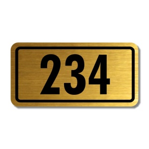 Číslo na dveře, typ 6, 50x25mm, zlaté