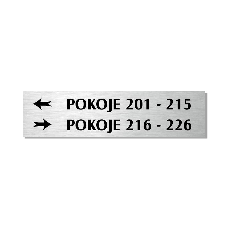 Směrová cedule stříbrná 4, 280x70 mm