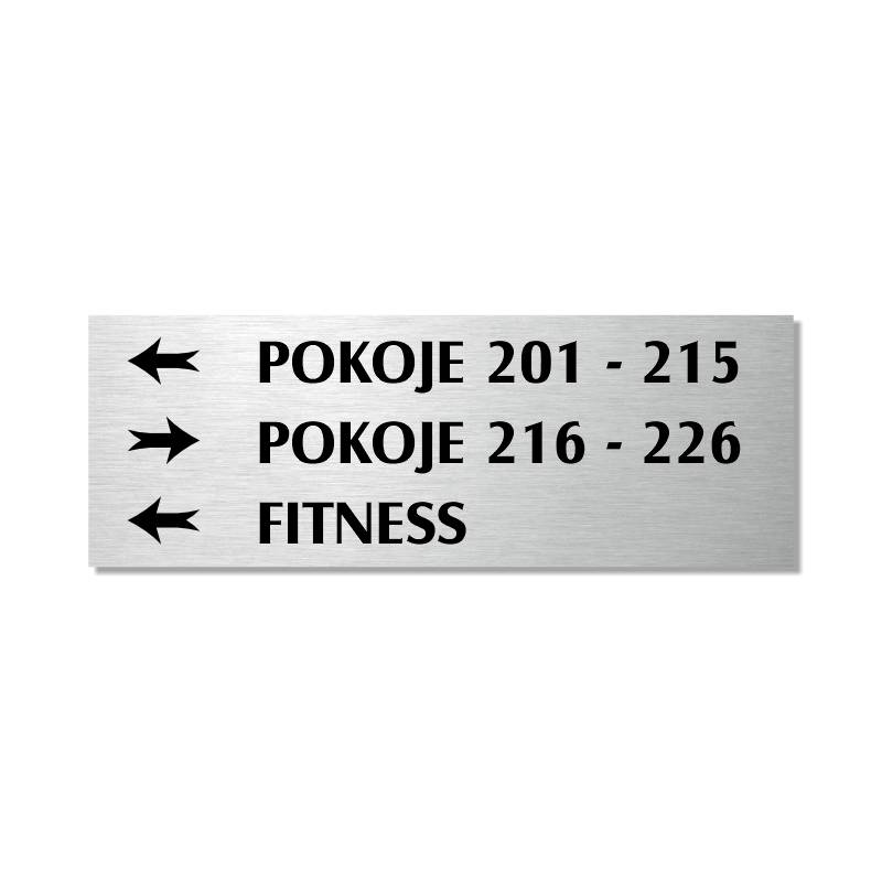Směrová cedule stříbrná 5, 280x100 mm