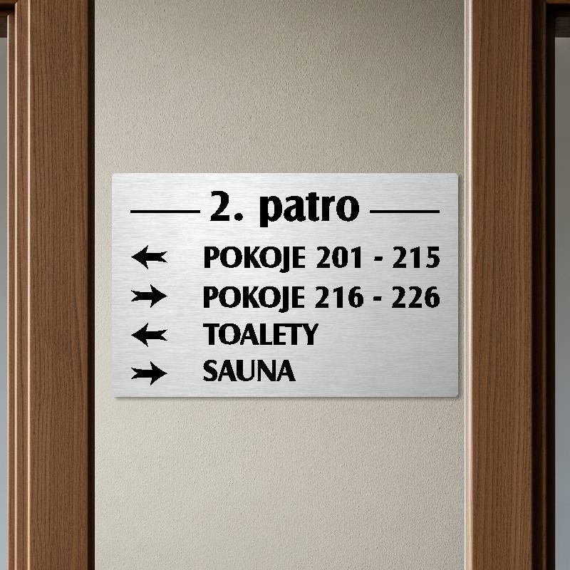 Patrová cedule stříbrná 4, 280x180 mm