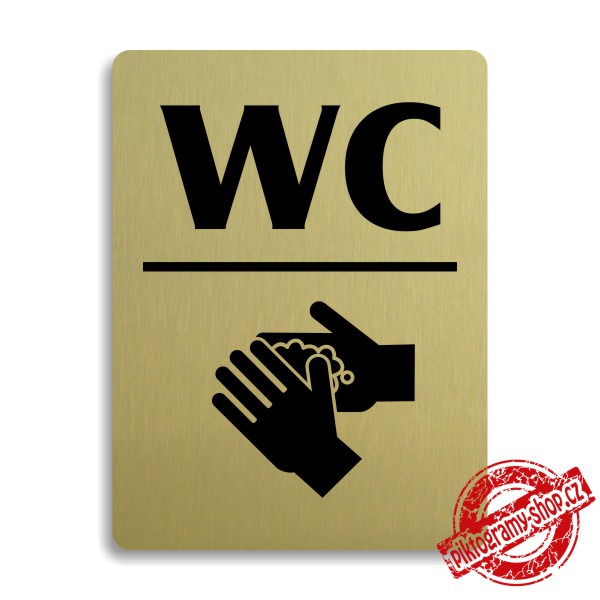 Piktogram WC + umývárna, 100x133mm