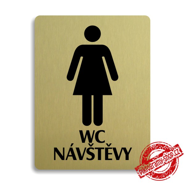 Piktogram WC ženy návštěvy, 100x133mm