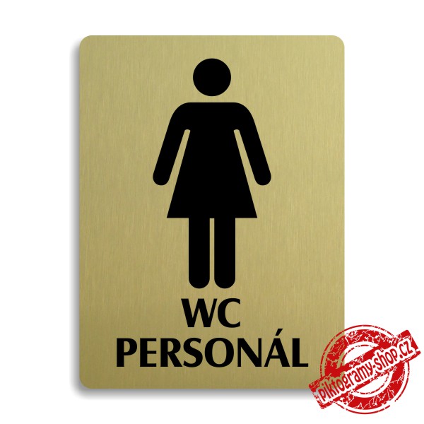 Piktogram WC ženy personál, 100x133mm