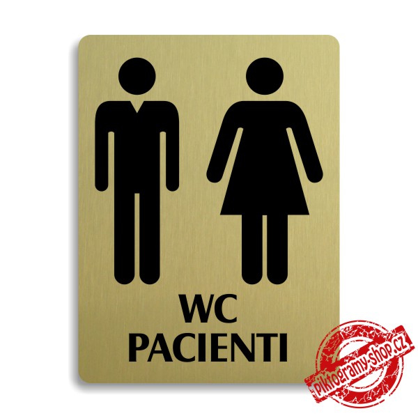 Piktogram WC pacienti, 100x133mm