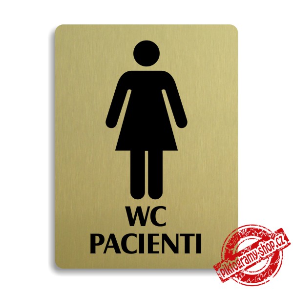 Piktogram WC ženy pacienti, 100x133mm