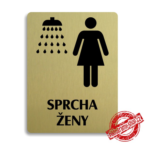 Piktogram Sprcha ženy, 100x133mm