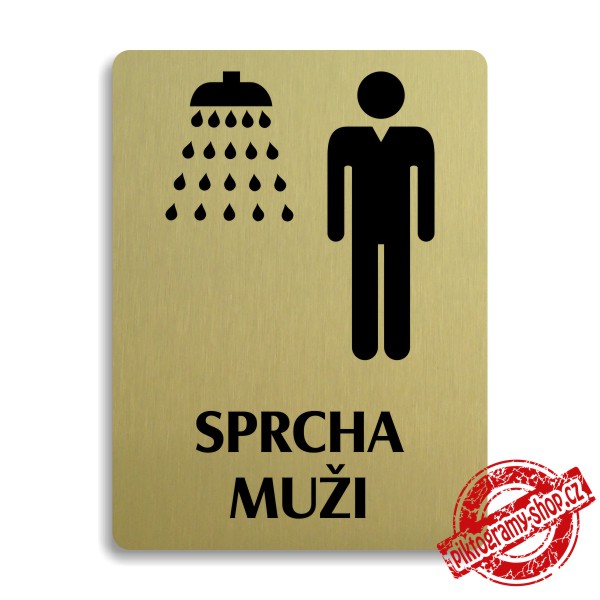 Piktogram Sprcha muži, 100x133mm