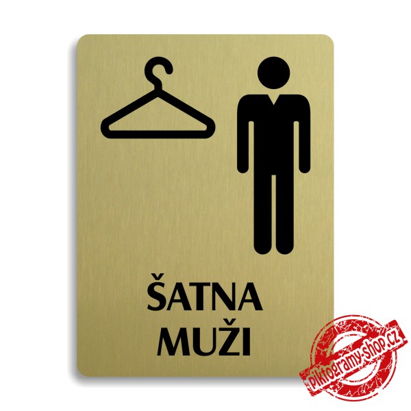 Piktogram Šatna muži, 100x133mm