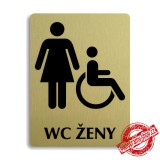 Piktogram WC ženy invalida, 100x133mm 