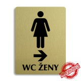 Piktogram WC ženy vpravo, 100x133mm 