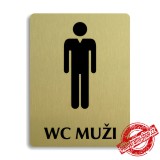 Piktogram WC muži text, 100x133mm 