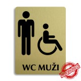 Piktogram WC muži invalida, 100x133mm 