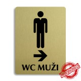Piktogram WC muži vpravo, 100x133mm 