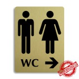 Piktogram WC společné vpravo, 100x133mm 