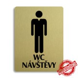Piktogram WC muži návštěvy, 100x133mm 