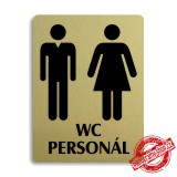Piktogram WC personál, 100x133mm 