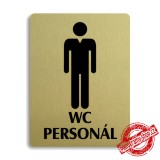 Piktogram WC muži personál, 100x133mm 