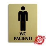 Piktogram WC muži pacienti, 100x133mm 