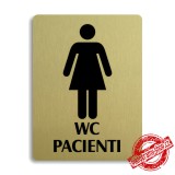 Piktogram WC ženy pacienti, 100x133mm 