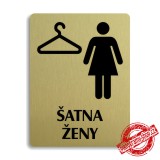 Piktogram Šatna ženy, 100x133mm 