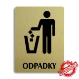 Piktogram Odpadky, 100x133mm 