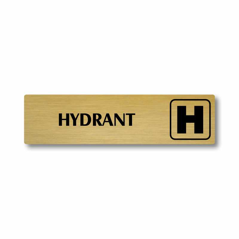 Hydrant, stříbrná cedulka, 180x45mm