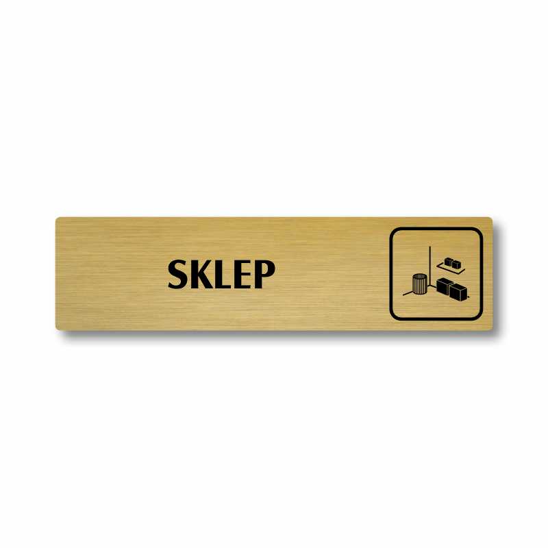 Sklep, stříbrná cedulka, 180x45mm
