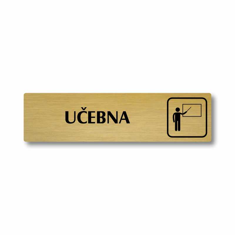 Učebna, stříbrná cedulka, 180x45mm