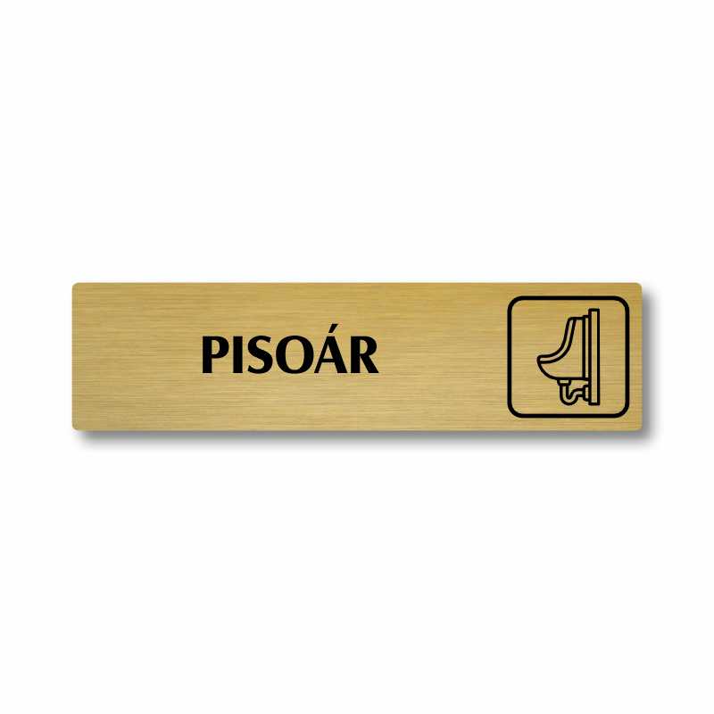 Pisoár, stříbrná cedulka