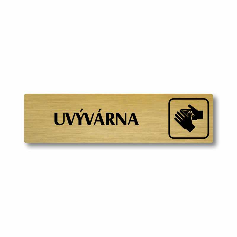 Umývárna, stříbrná cedulka, 180x45mm