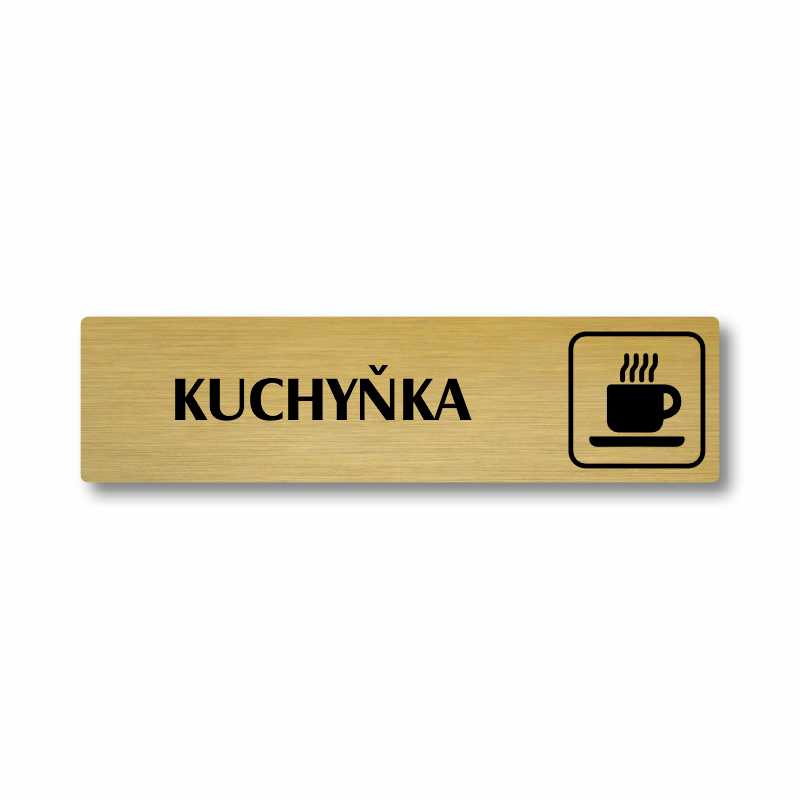 Kuchyňka, stříbrná cedulka, 180x45mm