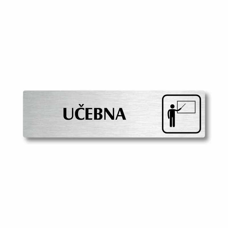 Učebna, stříbrná cedulka, 180x45mm