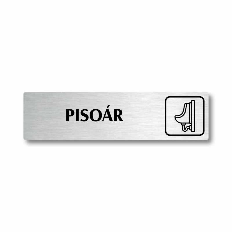Pisoár, stříbrná cedulka