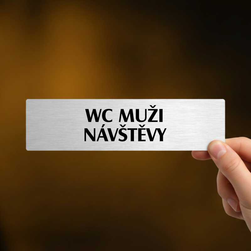 WC muži návštěvy, popiska, 180x45mm