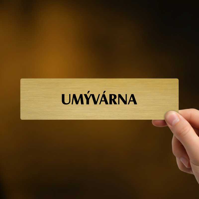 Umývárna, popiska, 180x45mm