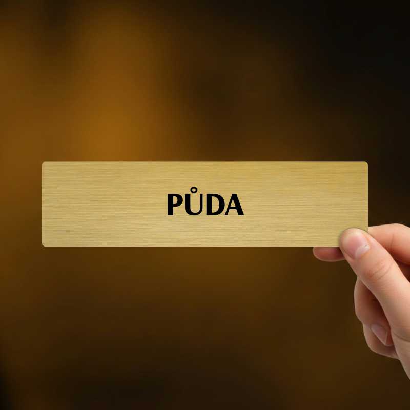 Půda, popiska, 180x45mm