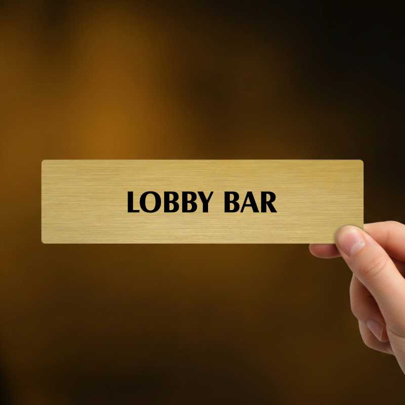 Lobby bar, popiska, 180x45mm