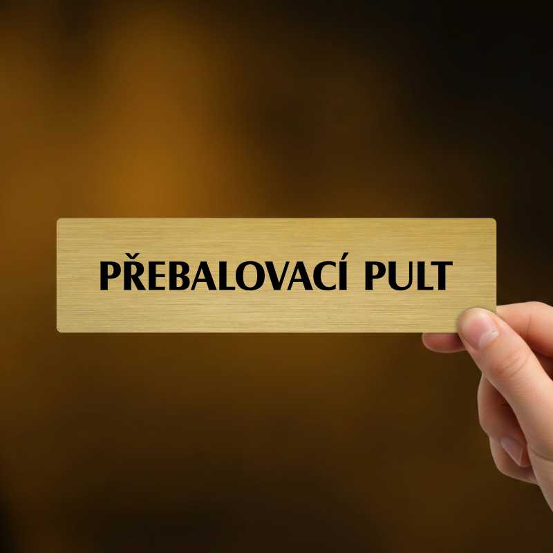 Přebalovací pult, popiska, 180x45mm