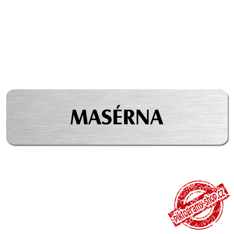Masérna, popiska, 180x45mm