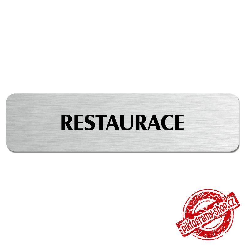 Restaurace, popiska, 180x45mm