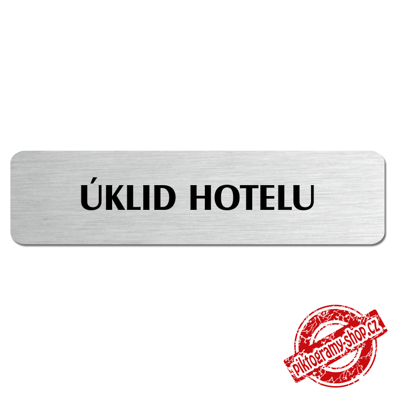 Úklid hotelu, popiska, 180x45mm